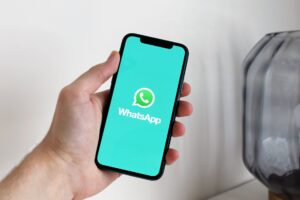 WhatsApp Business app on smartphone for D2C brand marketing in India