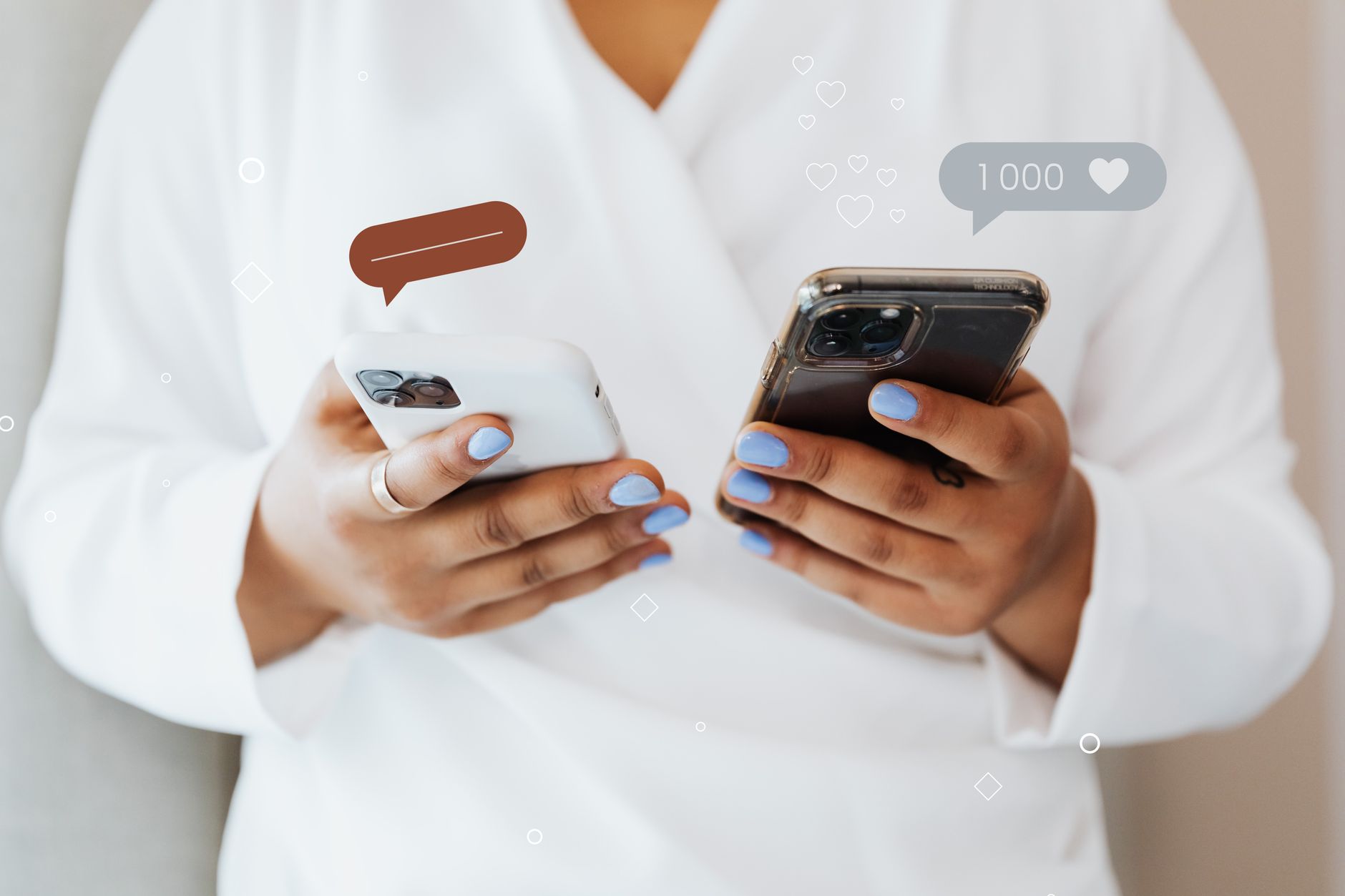 Customer engaging with brand on mobile messaging for D2C ecommerce