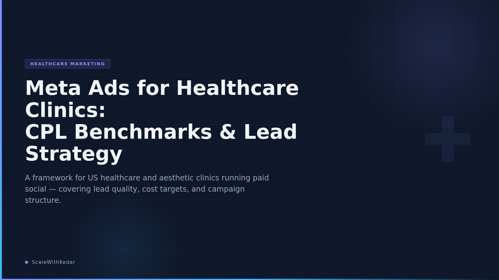 Healthcare clinic Meta Ads cost per lead benchmarks 2026 guide