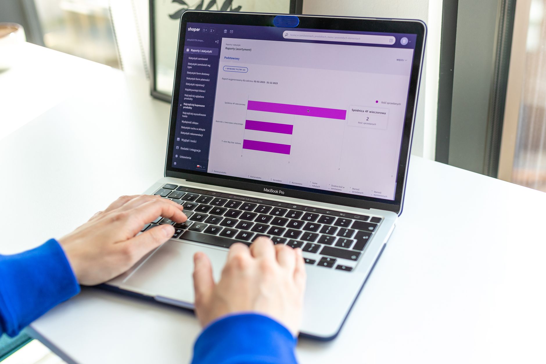Shopify Analytics dashboard showing ecommerce revenue metrics for DTC brand tracking