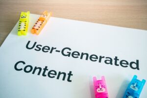 Bright highlighters on a User-Generated Content note — UGC strategy for DTC brands
