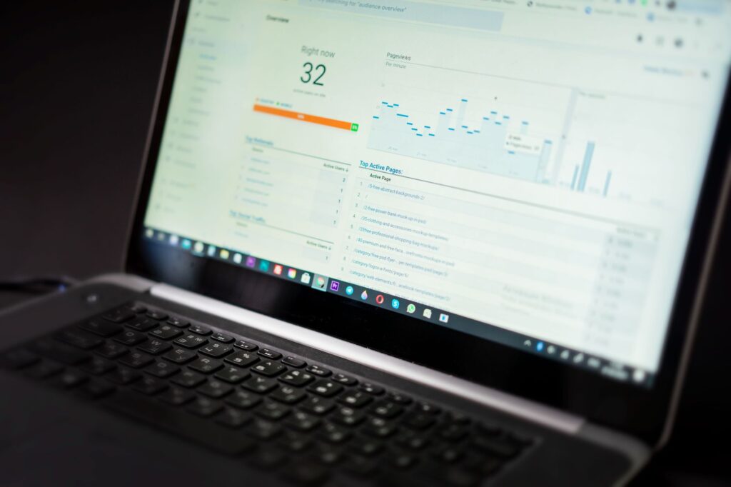 SEO analytics dashboard showing organic traffic data for a DTC ecommerce brand