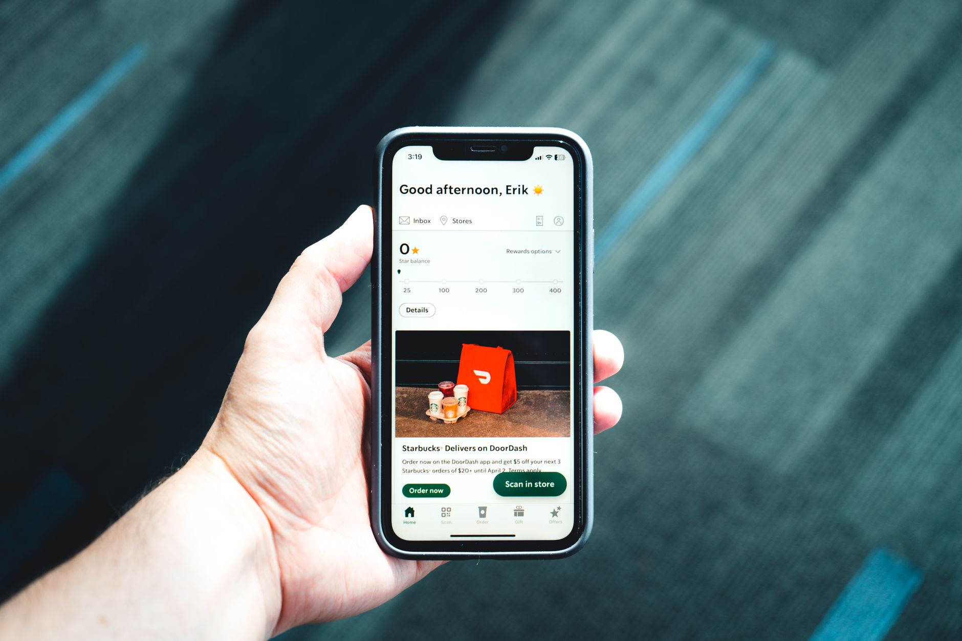 Ecommerce customer using smartphone delivery app — DTC shopping experience