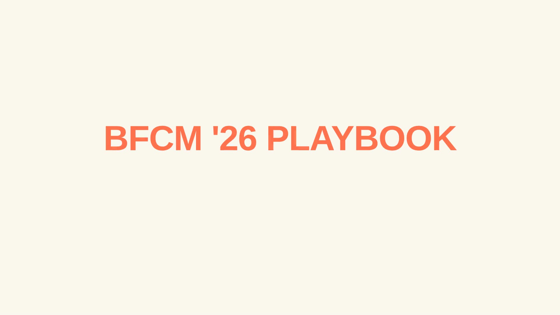 Klaviyo BFCM 2026 playbook — flow architecture and channel strategy motion explainer